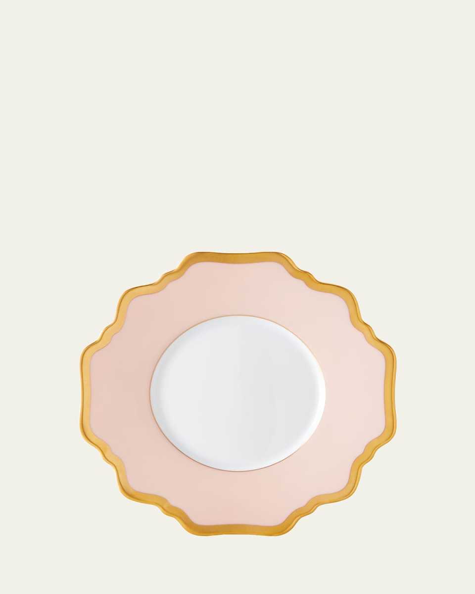 Dusty Rose Rimmed Tea Saucer